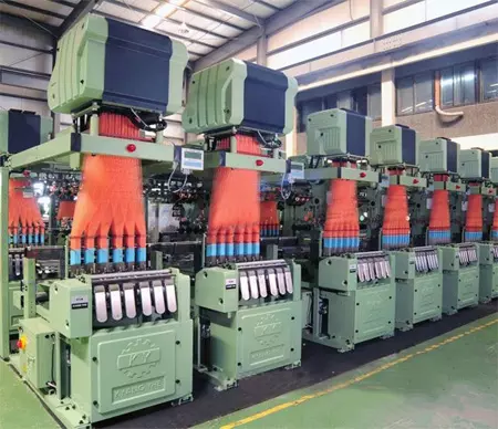 Specializing in the production of high speed needle looms, computer jacquard needle looms.